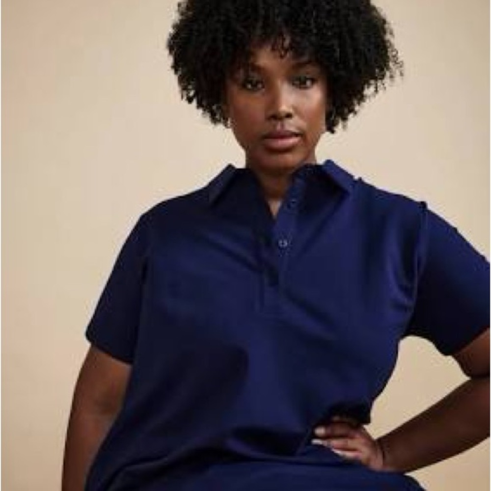 Universal Standard Deep Blue Polo Dress